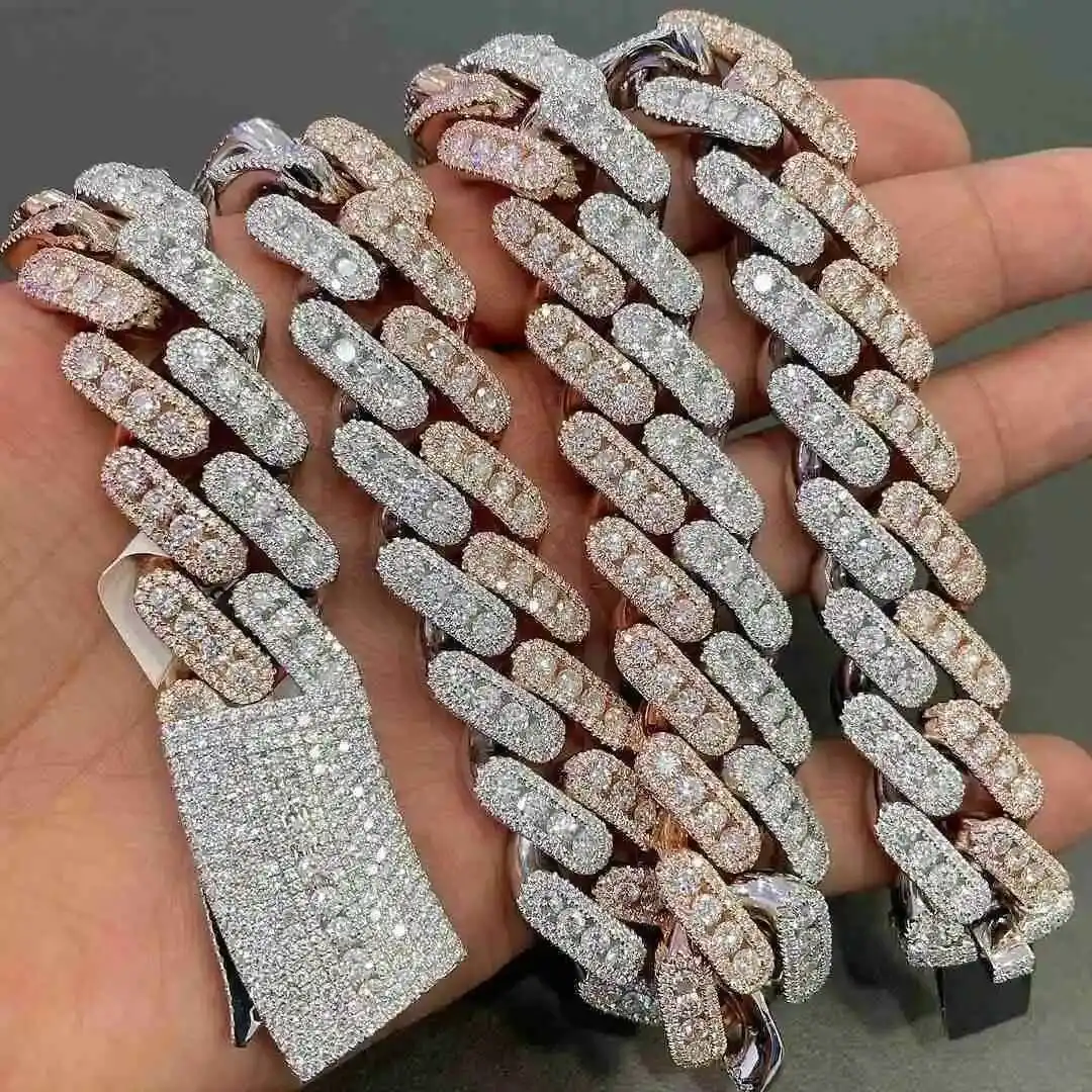 Новая роскошная кубинская цепочка Iced Out 16 мм Vvs с муассанитом и бриллиантами, кубинская цепочка в стиле хип-хоп, кубинская цепочка Майами
Новая роскошная кубинская цепочка Iced Out 16 мм Vvs с муассанитом и бриллиантами, кубинская цепочка в стиле хип-хоп, кубинская цепочка Майами