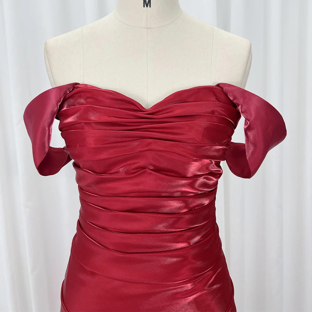 Customized Elegant Burgundy Satin Mermaid Evening Dress Off Shoulder Prom Dubai Dress Hx77
Customized Elegant Burgundy Satin Mermaid Evening Dress Off Shoulder Prom Dubai Dress Hx77