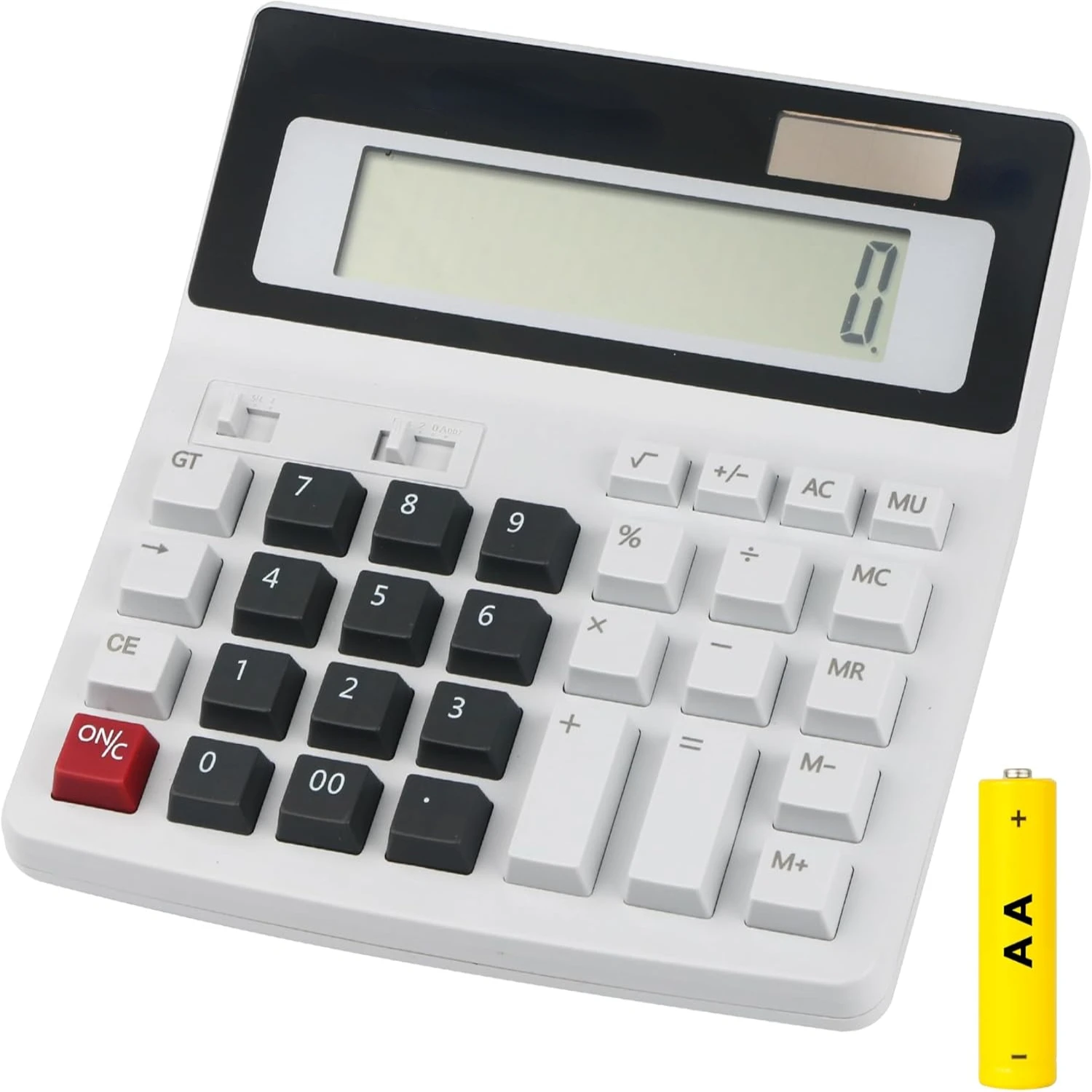 Desktop Calculator Extra Large LCD Display 12-Digit Big Number Accounting Calculator with Big Button,Battery & Solar Dual Power
Desktop Calculator Extra Large LCD Display 12-Digit Big Number Accounting Calculator with Big Button,Battery & Solar Dual Power