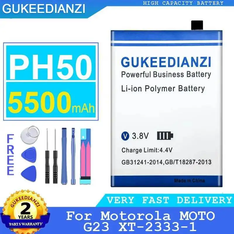 Long-Lasting Performance For Motorola Moto G23 XT-2333-1 5500Mah PH50 Mobile Phone Battery
Long-Lasting Performance For Motorola Moto G23 XT-2333-1 5500Mah PH50 Mobile Phone Battery