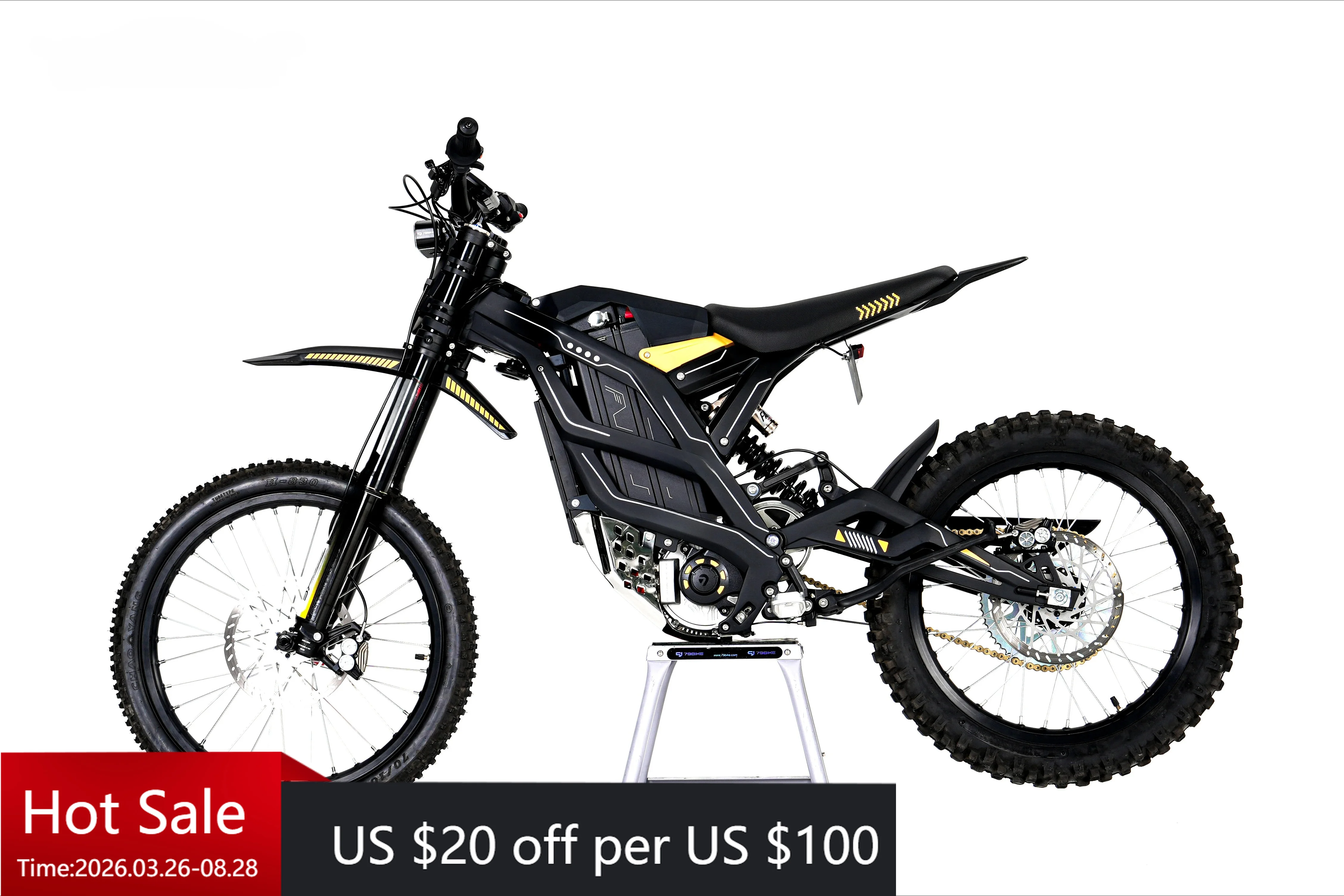 Tc for 79Bike Falcon GT 72V 40Ah brushless high-speed electric off-road vehicle off-road electric motorcycle
Tc for 79Bike Falcon GT 72V 40Ah brushless high-speed electric off-road vehicle off-road electric motorcycle