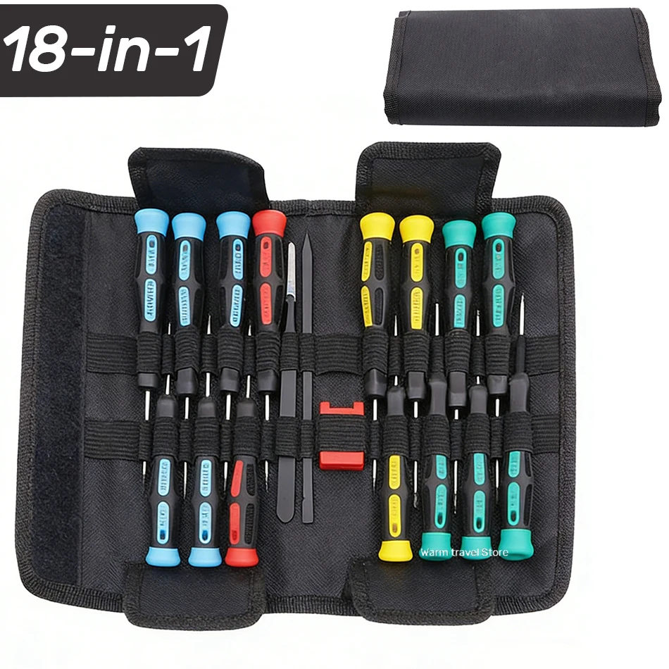 18pcs Screwdriver Set Multi-Tool Magnetic Screwdriver Bit Flat Cross Star Screw Driver For Phone Laptop Disassemblin Tool
18pcs Screwdriver Set Multi-Tool Magnetic Screwdriver Bit Flat Cross Star Screw Driver For Phone Laptop Disassemblin Tool