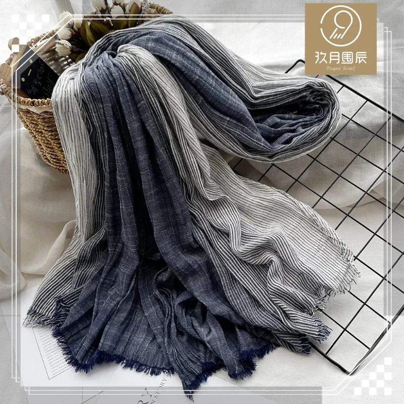 Fashion Simple Classic Scarf Men Women Autumn Winter Solid Striped Versatile Cotton Blend Silk Scarves Male Female Style Shawls
Fashion Simple Classic Scarf Men Women Autumn Winter Solid Striped Versatile Cotton Blend Silk Scarves Male Female Style Shawls