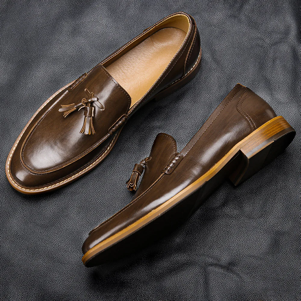 Top Grade Men Dress Shoes Brand Designer Tassel Shoes Slip on Fringe Shoes British Loafer Formal Flats
Top Grade Men Dress Shoes Brand Designer Tassel Shoes Slip on Fringe Shoes British Loafer Formal Flats