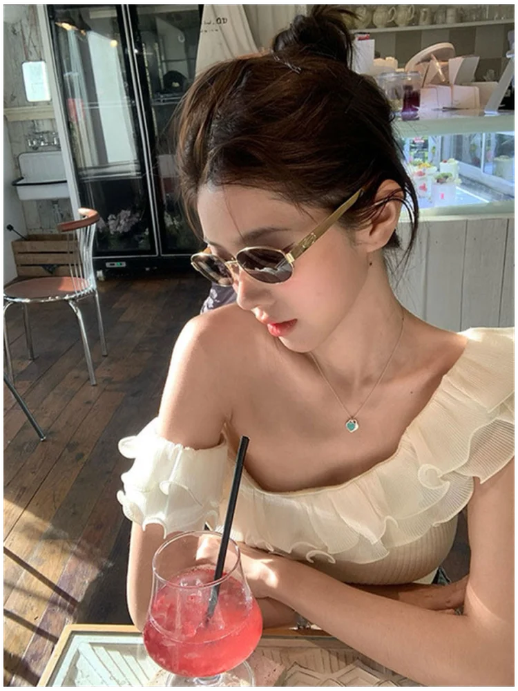 Elegant T Women's Summer Fashion High Waist Short Sleeve Knitted Top Commute Style Korean Version
Elegant T Women's Summer Fashion High Waist Short Sleeve Knitted Top Commute Style Korean Version