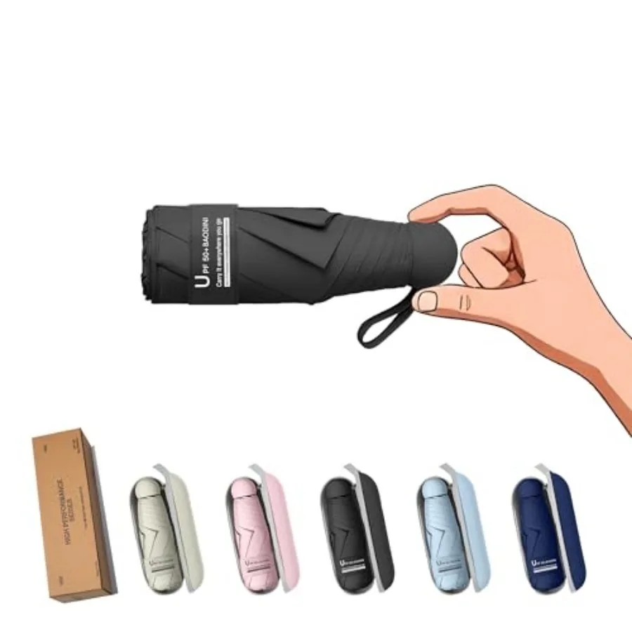 Travel Essentials Mini Umbrella for Purse With Case Small Compact UV Sun Protection Lightweight Tiny Pocket Manual Open Close U
Travel Essentials Mini Umbrella for Purse With Case Small Compact UV Sun Protection Lightweight Tiny Pocket Manual Open Close U