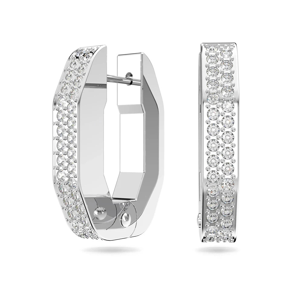 Серебристые восьмиугольные серьги-кольца с кристаллами Half Pave
Серебристые восьмиугольные серьги-кольца с кристаллами Half Pave