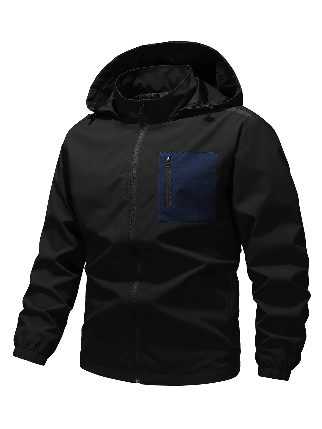 Цельная черная уличная куртка с капюшоном Hard - Shell. Это простой и практичный стиль, с такими деталями, как съемный капюшон.
Цельная черная уличная куртка с капюшоном Hard - Shell. Это простой и практичный стиль, с такими деталями, как съемный капюшон.