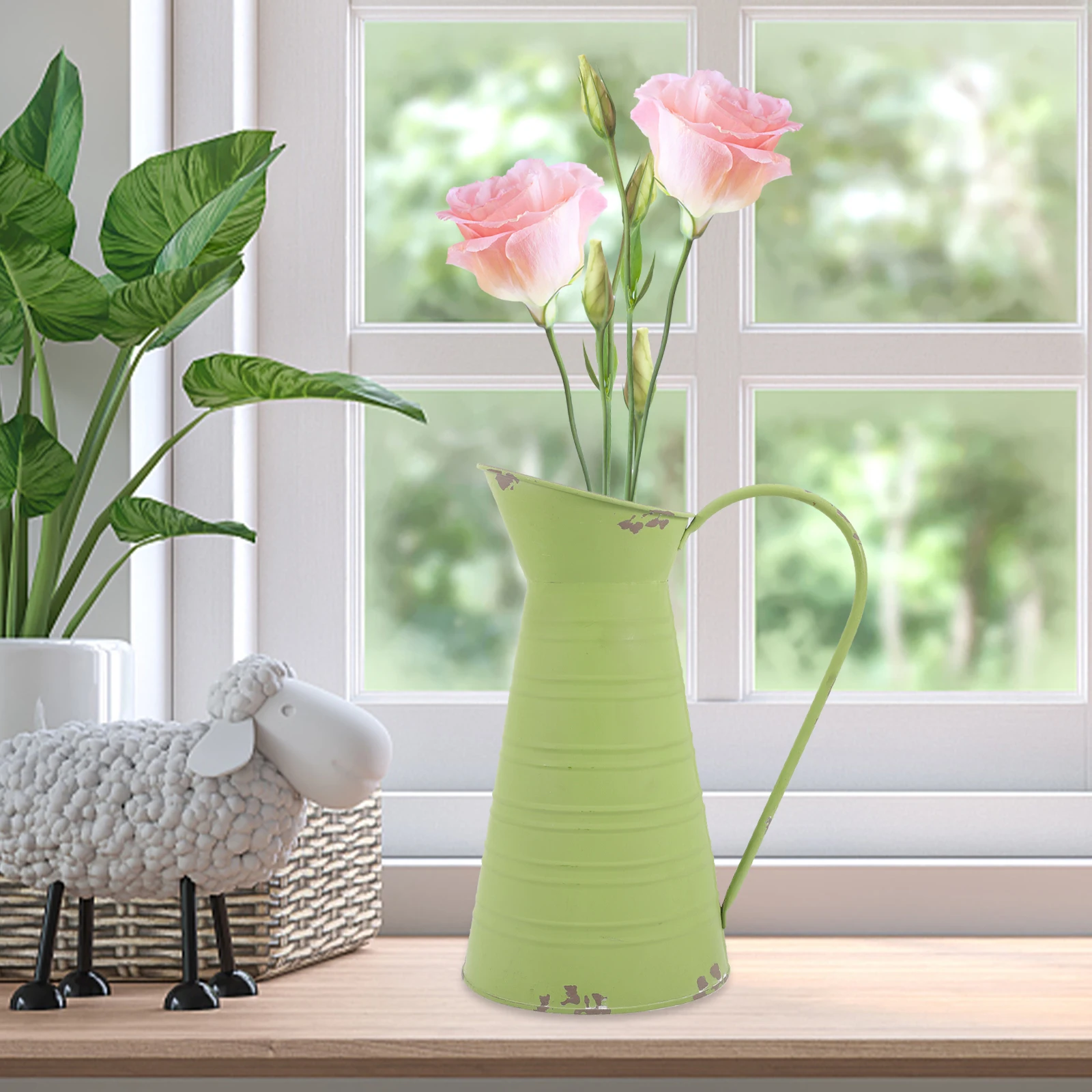 Vintage Iron Flower Vase Retro Bucket Farmhouse Vases for Arrangement Dried Flowers Planter Metal Plant Pots Decor
Vintage Iron Flower Vase Retro Bucket Farmhouse Vases for Arrangement Dried Flowers Planter Metal Plant Pots Decor