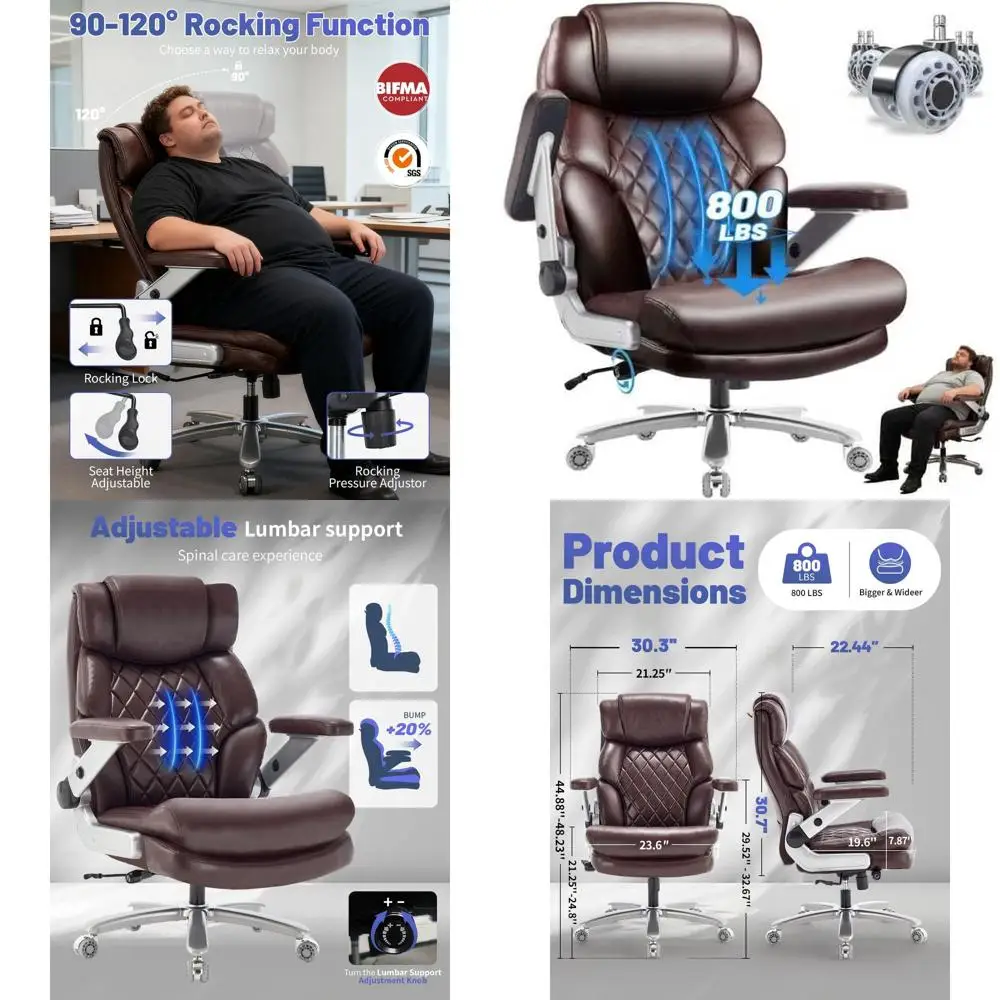High-Capacity Executive Chair for Large Individuals - Extra Wide, Adjustable Lumbar, 5D Armrests
High-Capacity Executive Chair for Large Individuals - Extra Wide, Adjustable Lumbar, 5D Armrests