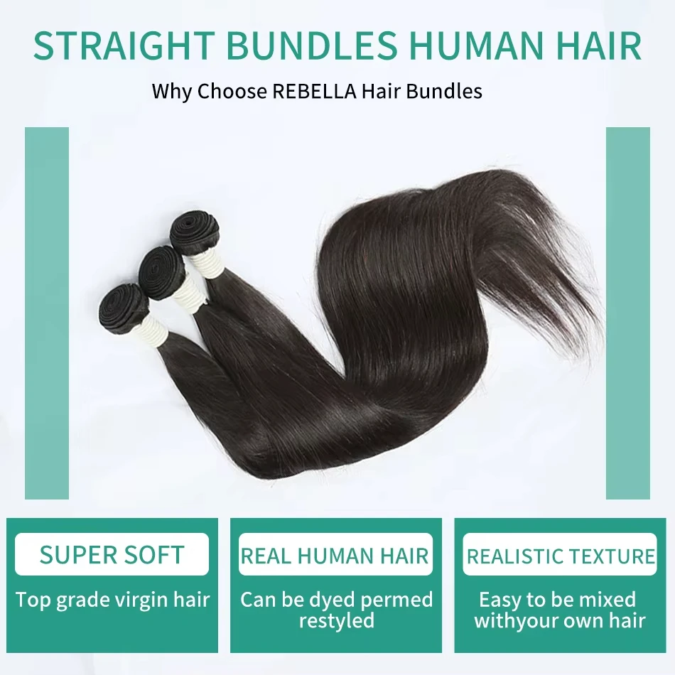 15A Human Hair Bundles 22 24 26 28 Inch Bone Straight Bundles Human Hair Unprocessed Virgin Hair Quick Weave Extensions Natural Black
15A Human Hair Bundles 22 24 26 28 Inch Bone Straight Bundles Human Hair Unprocessed Virgin Hair Quick Weave Extensions Natural Black