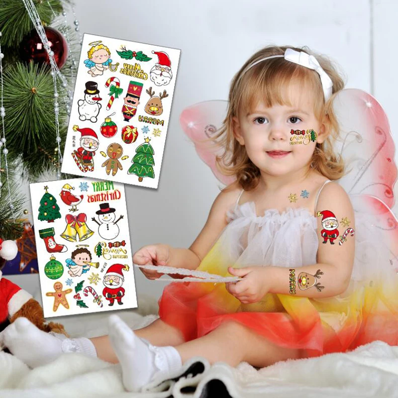 Children's New Year Christmas Tattoo Sticker Snowflake Santa Claus Metal Gold Tattoo Decals Kids Face Body Art Tattoo Decoration
Children's New Year Christmas Tattoo Sticker Snowflake Santa Claus Metal Gold Tattoo Decals Kids Face Body Art Tattoo Decoration