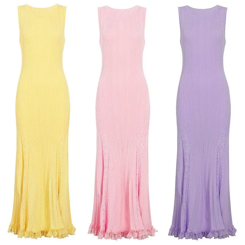 Summer New Style Knitted Lace Sleeveless High Waist Dress for Women Fashionable Fish Tail Gown City Walk Zipper Closure
Summer New Style Knitted Lace Sleeveless High Waist Dress for Women Fashionable Fish Tail Gown City Walk Zipper Closure