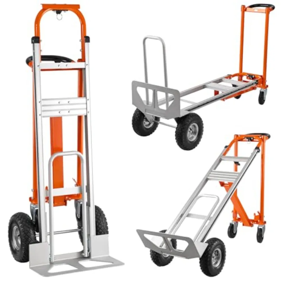 3in1 Convertible Hand Truck for moving transport, aluminum, black, 880 lb capacity, 3-position utility dolly cart with 10 rubbe
3in1 Convertible Hand Truck for moving transport, aluminum, black, 880 lb capacity, 3-position utility dolly cart with 10 rubbe