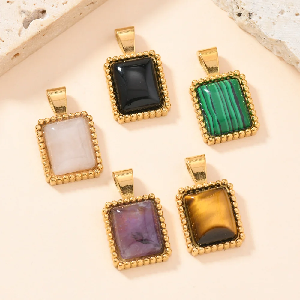 5 шт./лот тигровый глаз розовый черный кристалл натуральный камень квадратные подвески подвески из нержавеющей стали для изготовления ювелирных изделий аксессуары
5 шт./лот тигровый глаз розовый черный кристалл натуральный камень квадратные подвески подвески из нержавеющей стали для изготовления ювелирных изделий аксессуары