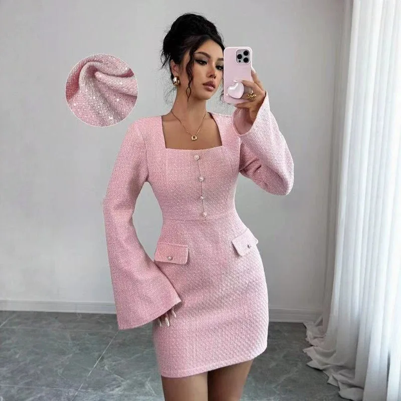2026 Summer New Black Puff Sleeve Square Neck Tweed Waist-cinching Dress Summer Maxi Dress Femme Y2k、 Vestidos Sexy
2026 Summer New Black Puff Sleeve Square Neck Tweed Waist-cinching Dress Summer Maxi Dress Femme Y2k、 Vestidos Sexy