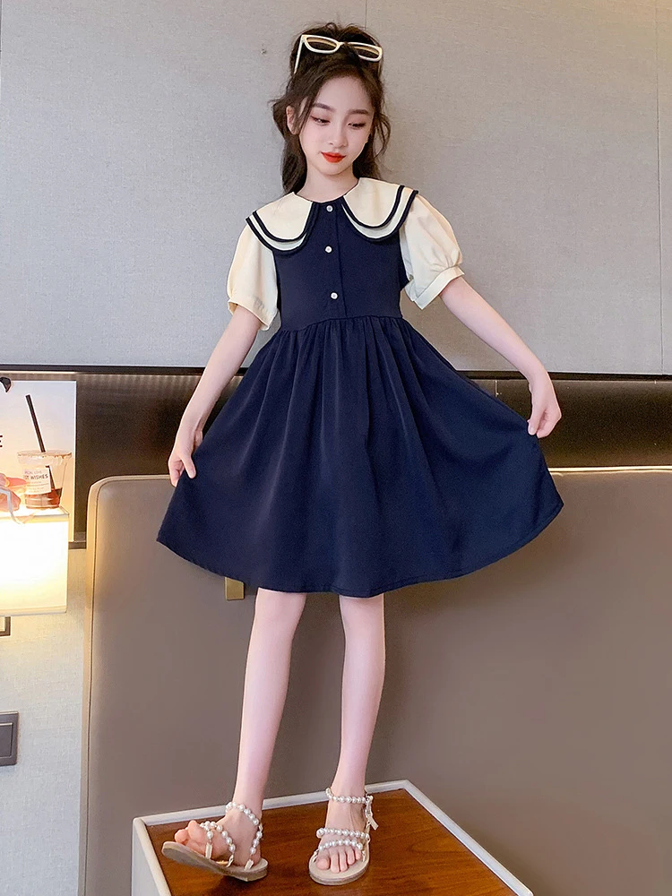 Girls' Summer Dress2026New stylish children's princess dress with doll collar for girls, summer children's dress
Girls' Summer Dress2026New stylish children's princess dress with doll collar for girls, summer children's dress