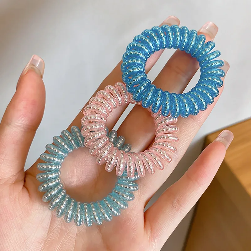 5PCS Newly Spiral Hair Ties Phone Cord Scrunchies With Beads No Crease Dent Ponytail Holders Hair Accessoeries Girls Hair Rope
5PCS Newly Spiral Hair Ties Phone Cord Scrunchies With Beads No Crease Dent Ponytail Holders Hair Accessoeries Girls Hair Rope