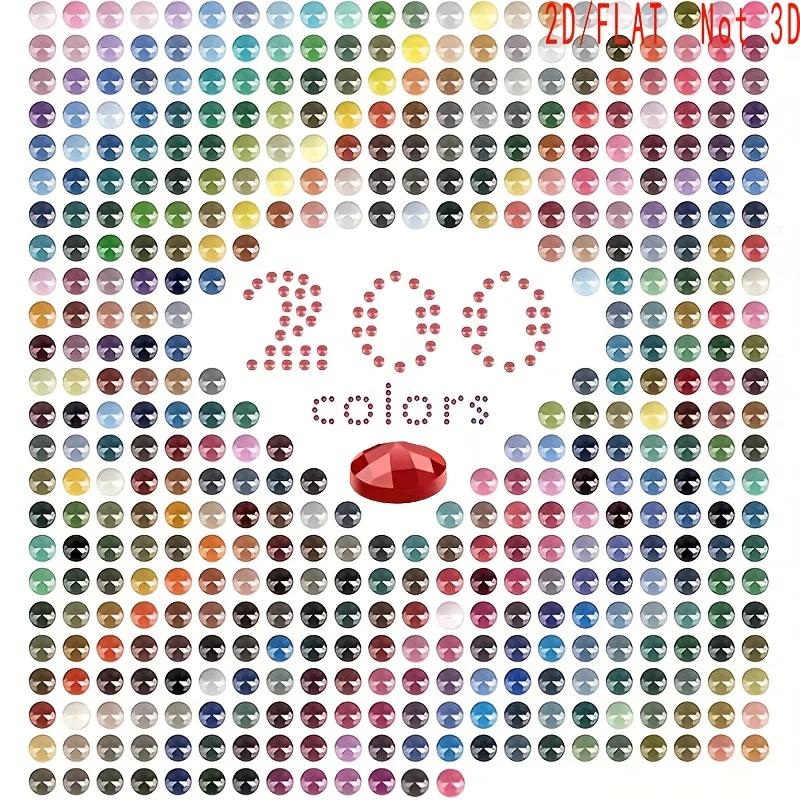 200-color round acrylic loose diamonds, 500 pieces per pack. Suitable for DIY diamond painting, nail art, and more.
200-color round acrylic loose diamonds, 500 pieces per pack. Suitable for DIY diamond painting, nail art, and more.