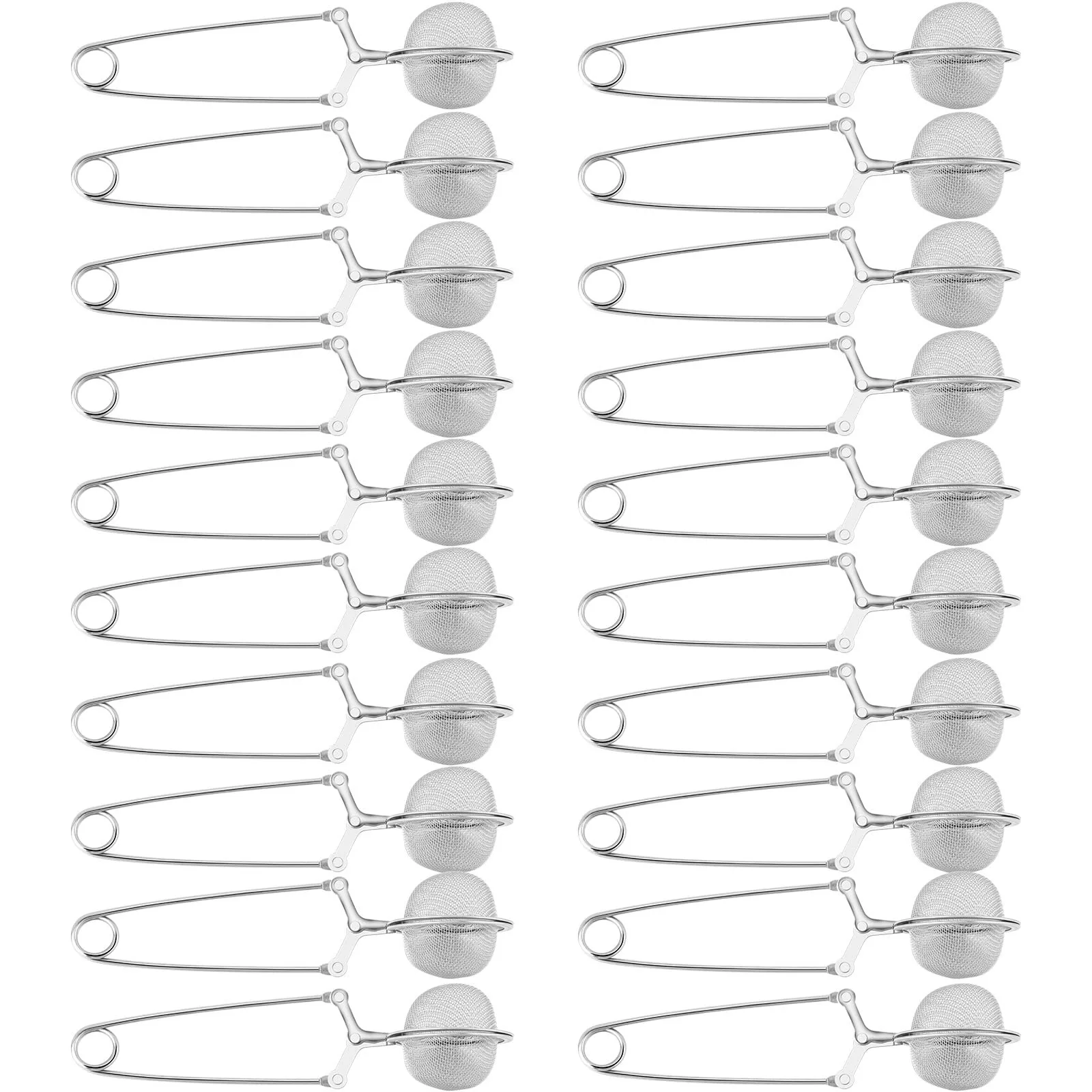 20 counts Loose Leaf Tea Infuser Stainless Steel Mesh Snap Tea Ball with Handle Tea Strainers Metal Tea Filter Reusable Tea S
20 counts Loose Leaf Tea Infuser Stainless Steel Mesh Snap Tea Ball with Handle Tea Strainers Metal Tea Filter Reusable Tea S