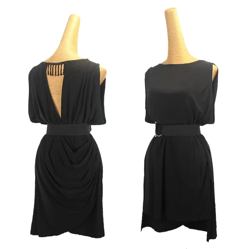 Summer Latin Dance Dress Black Sleeveless Tassel Back Women Loose Practice Clothes Rumba Salsa Dance Dress Tango Wear DNV20387
Summer Latin Dance Dress Black Sleeveless Tassel Back Women Loose Practice Clothes Rumba Salsa Dance Dress Tango Wear DNV20387