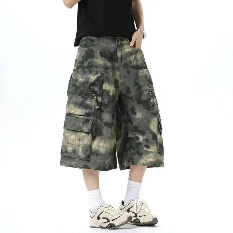 Стильные мужские джинсовые шорты в американском стиле, камуфляжные дизайнерские джинсы с несколькими карманами, повседневные свободные мужские укороченные брюки, модные 9W39
Стильные мужские джинсовые шорты в американском стиле, камуфляжные дизайнерские джинсы с несколькими карманами, повседневные свободные мужские укороченные брюки, модные 9W39
