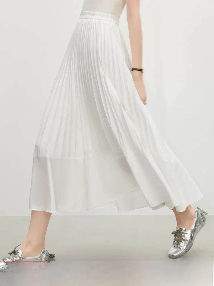 Vanila Women's White Pleated Skirt Elastic Waist Lazy Style Spring Summer Fashion High Waist A-Line Polyester Fiber
Vanila Women's White Pleated Skirt Elastic Waist Lazy Style Spring Summer Fashion High Waist A-Line Polyester Fiber