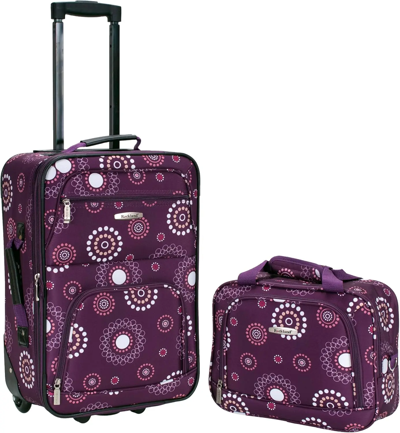 Expandable Purple Pearl Luggage Set, 2-Piece with Telescoping Handle and Wheels
Expandable Purple Pearl Luggage Set, 2-Piece with Telescoping Handle and Wheels