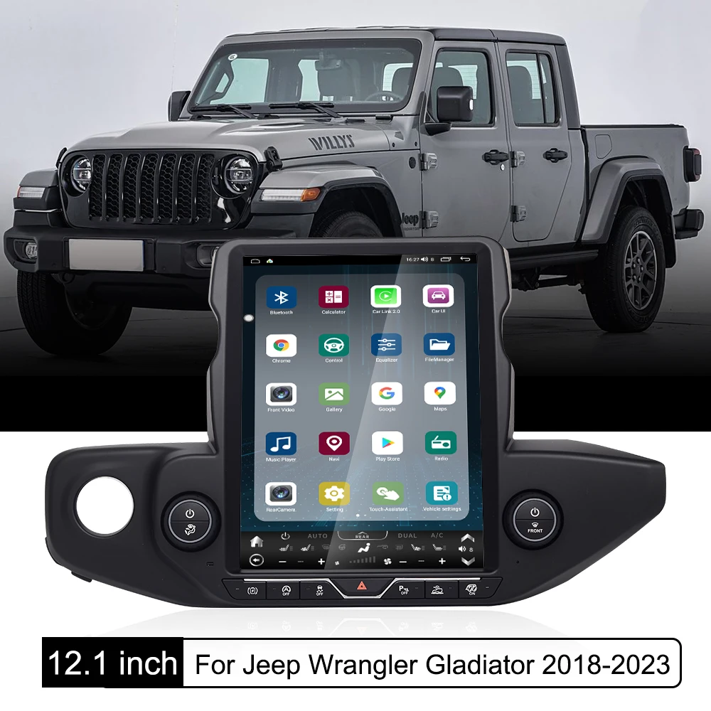 12,1-дюймовый экран Tesla для Jeep Wrangler JL 2018 2023, новый мультимедийный Android автомобильный радиоприемник, навигация Carplay, головное устройство, монитор
12,1-дюймовый экран Tesla для Jeep Wrangler JL 2018 2023, новый мультимедийный Android автомобильный радиоприемник, навигация Carplay, головное устройство, монитор