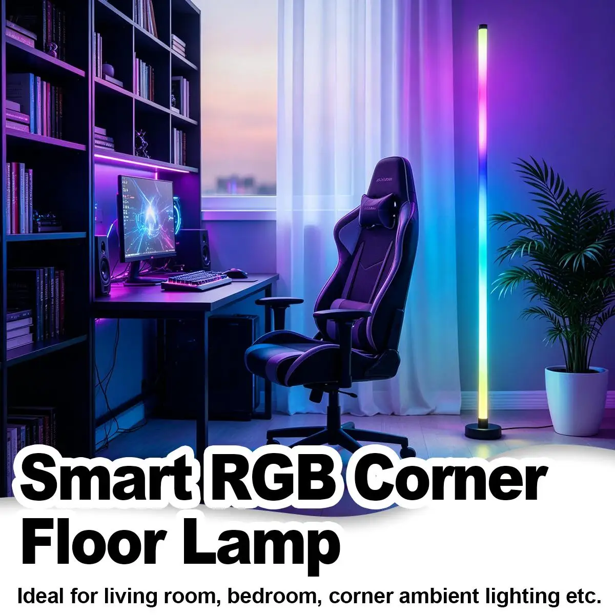 RGB Floor Lamp Colorful Room Decor Atmosphere Lamp Stand Color Changing APP Remote Music Sync Smart Living Room Gift Home USB
RGB Floor Lamp Colorful Room Decor Atmosphere Lamp Stand Color Changing APP Remote Music Sync Smart Living Room Gift Home USB