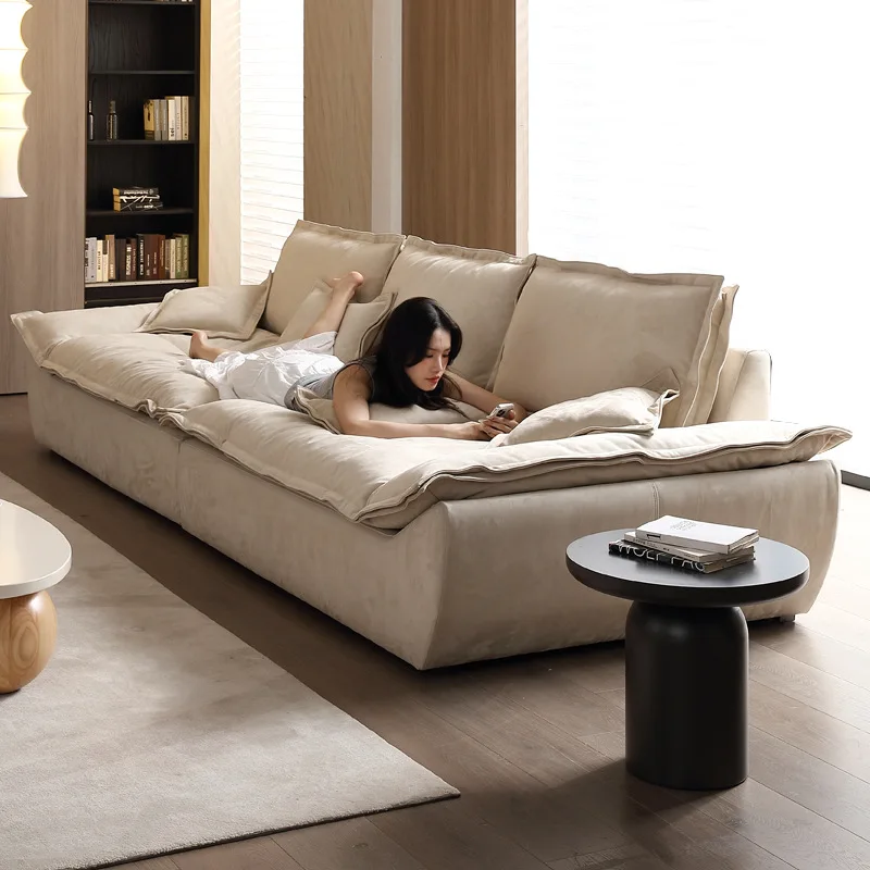 Big sitting and deep straight row of four people, lazy down sofa, living room latex, wabi sabi fabric sofa
Big sitting and deep straight row of four people, lazy down sofa, living room latex, wabi sabi fabric sofa
