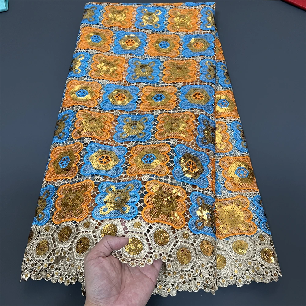 High Quality African Nigerian Lace Fabric, Wedding Party Dress, Embroidery Tulle, Sequins Guipure, Water Soluble, 5Yards, PS0059
High Quality African Nigerian Lace Fabric, Wedding Party Dress, Embroidery Tulle, Sequins Guipure, Water Soluble, 5Yards, PS0059