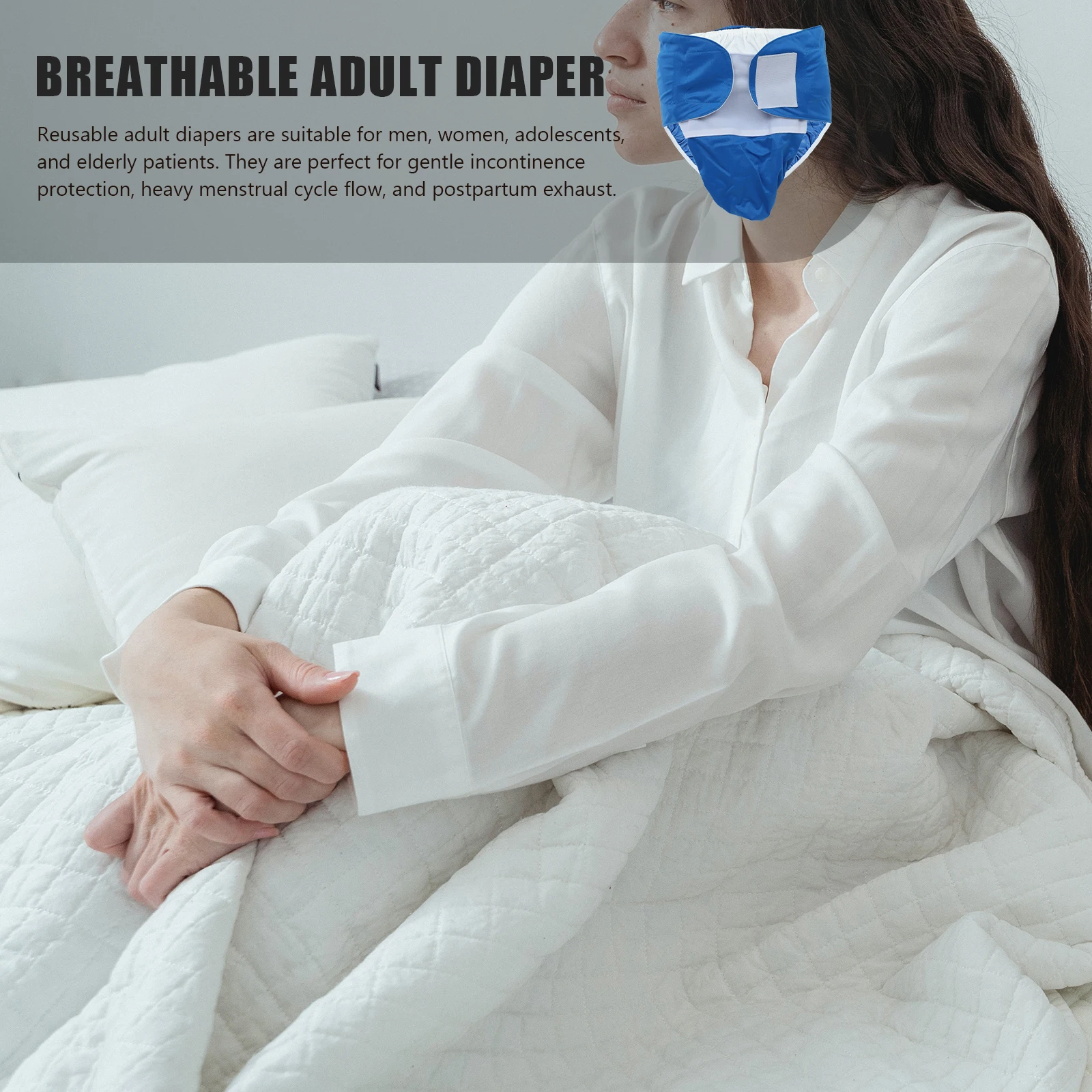 Premium Reusable Breathable Adult Diapers Waterproof Comfortable Skin-Friendly Washable No Leakage For 
Premium Reusable Breathable Adult Diapers Waterproof Comfortable Skin-Friendly Washable No Leakage For