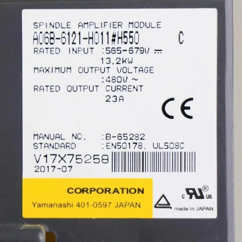 Б/у A06B-6121-H011 Для FANUC A06B-6121-H011 # Сервоусилитель с сервоприводом H550
Б/у A06B-6121-H011 Для FANUC A06B-6121-H011 # Сервоусилитель с сервоприводом H550