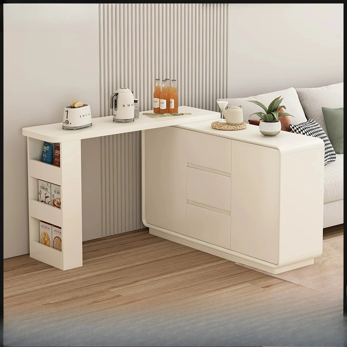 Edge integrated household living room sofa edge partition cabinet small apartment bar table
Edge integrated household living room sofa edge partition cabinet small apartment bar table