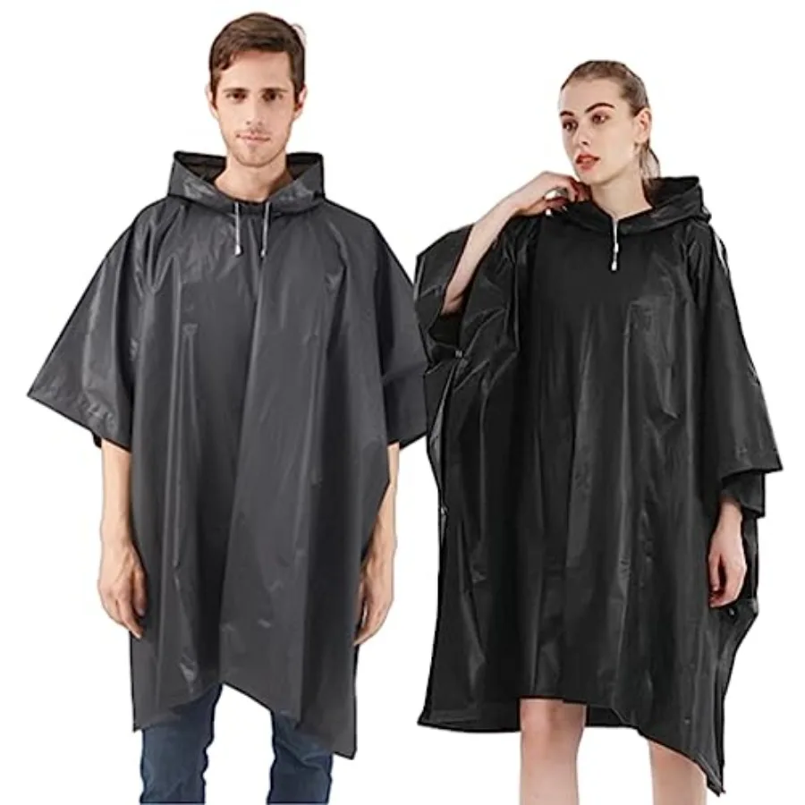 Rain Ponchos for Adults 2 Pack,Reusable EVA Rain Poncho Portable Rain Coats for Men and Women Waterproof with Hood
Rain Ponchos for Adults 2 Pack,Reusable EVA Rain Poncho Portable Rain Coats for Men and Women Waterproof with Hood