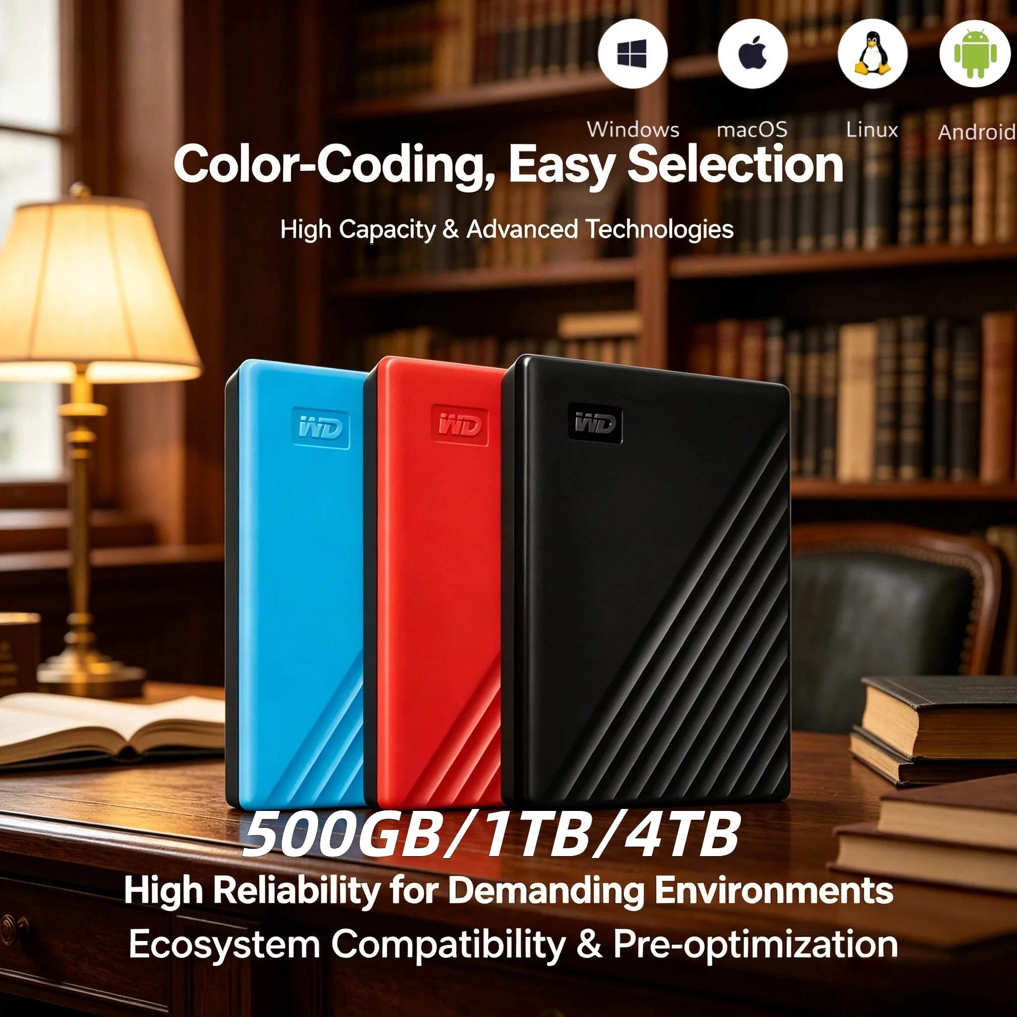 For WD My Passport Portable HDD USB 3.0 1TB 2TB 4TB Encrypted High Speed Mobile Storage Backup for Laptop PC Computer
For WD My Passport Portable HDD USB 3.0 1TB 2TB 4TB Encrypted High Speed Mobile Storage Backup for Laptop PC Computer