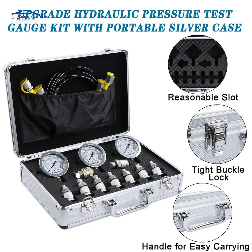 Common Hydraulic Pressure Gauge Meauring Device Kit For Caterpillar Komatsu Ford Jone Deere Excavator Construction Machinery
Common Hydraulic Pressure Gauge Meauring Device Kit For Caterpillar Komatsu Ford Jone Deere Excavator Construction Machinery