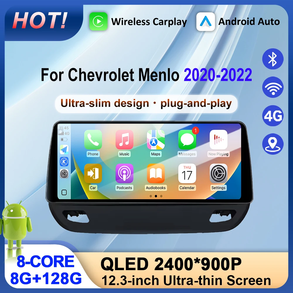 12.3 Inch For Chevrolet Menlo 2020-2022 Android 15 Car Radio Stereo Receiver GPS Navigation DSP Video Carplay Player NO 2DIN DVD
12.3 Inch For Chevrolet Menlo 2020-2022 Android 15 Car Radio Stereo Receiver GPS Navigation DSP Video Carplay Player NO 2DIN DVD