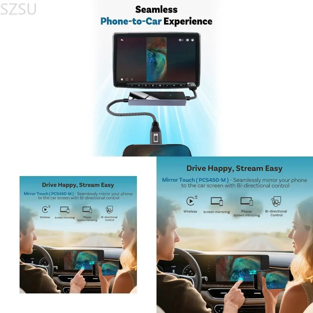 SZSU Global Box ABS Mirroring Screen Casting Reverse Control 720P 1080P Output
SZSU Global Box ABS Mirroring Screen Casting Reverse Control 720P 1080P Output