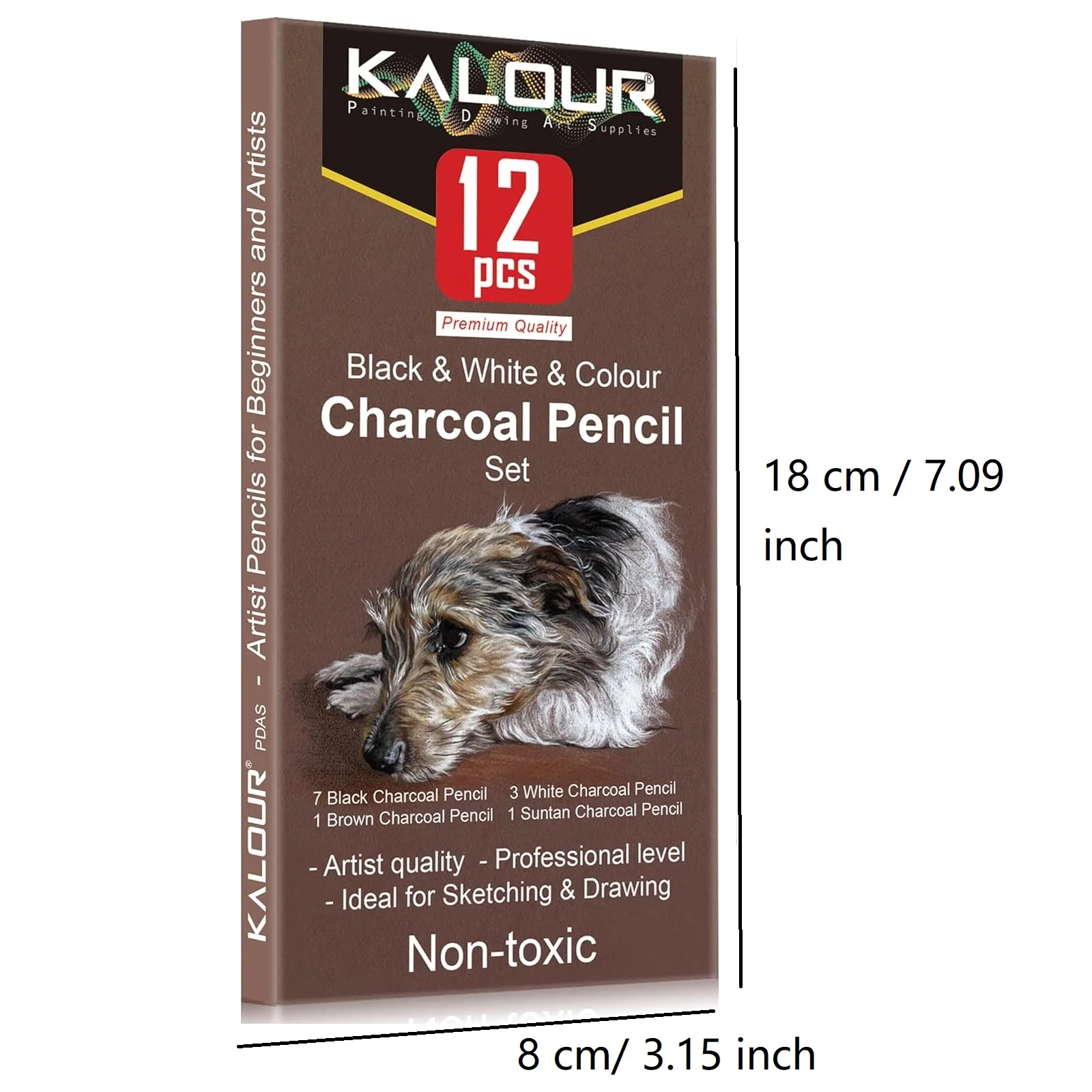 KALOUR Профессиональные цветные угольные карандаши для рисования, 12 шт. Пастельные меловые карандаши для рисования, растушевки, портатра
KALOUR Профессиональные цветные угольные карандаши для рисования, 12 шт. Пастельные меловые карандаши для рисования, растушевки, портатра