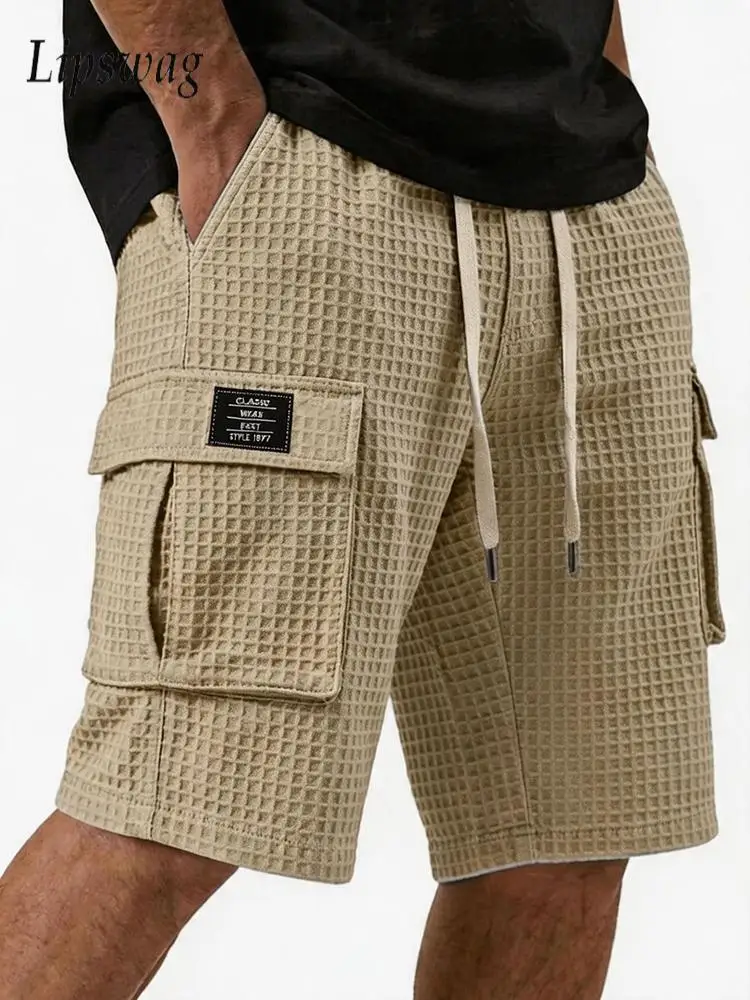 Outdoor Casual Mens Multi Pocket Cargo Shorts For Summer Trendy Waffle Plaid Loose Shorts Men Leisure Drawstring Straight Shorts
Outdoor Casual Mens Multi Pocket Cargo Shorts For Summer Trendy Waffle Plaid Loose Shorts Men Leisure Drawstring Straight Shorts
