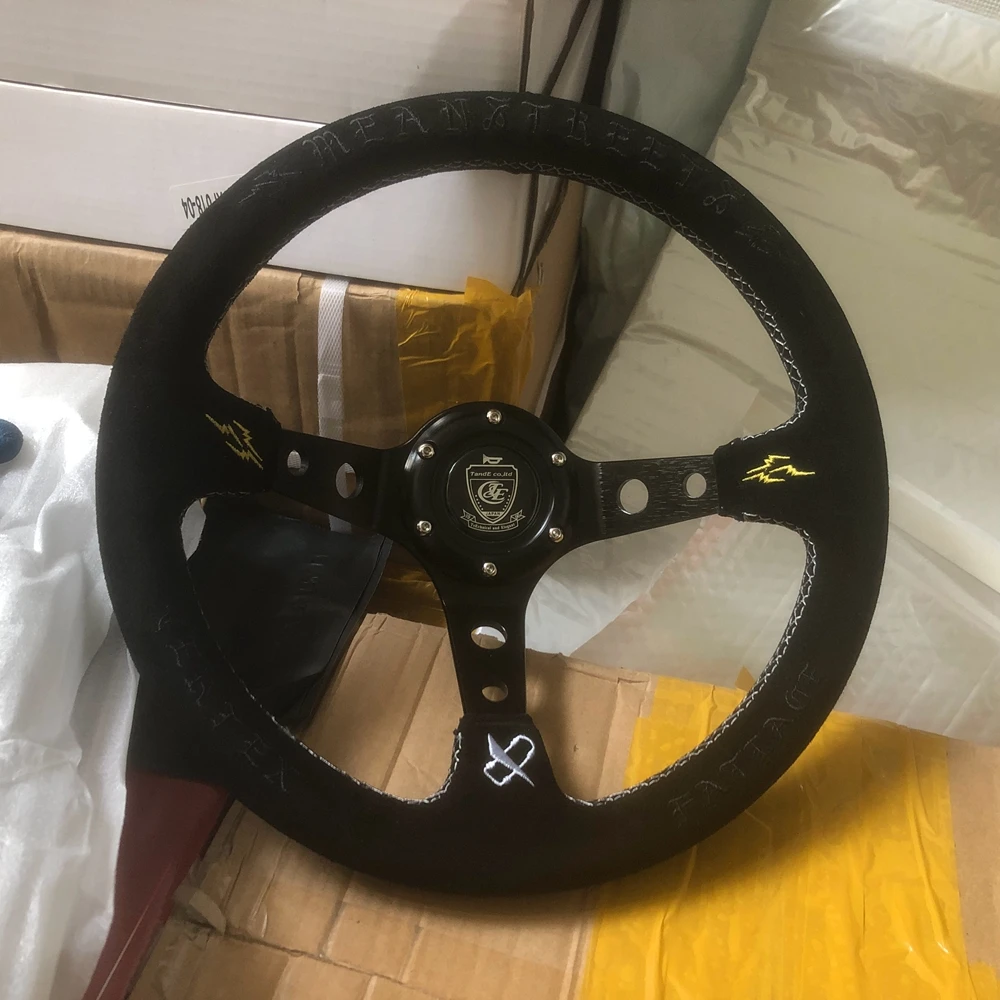 330MM Racing Vertex Meanstreets Steering Wheel Car JDM Drift Leather Vertex Suede Steering Wheel Volantes For VW HONDA TOYOTA
330MM Racing Vertex Meanstreets Steering Wheel Car JDM Drift Leather Vertex Suede Steering Wheel Volantes For VW HONDA TOYOTA