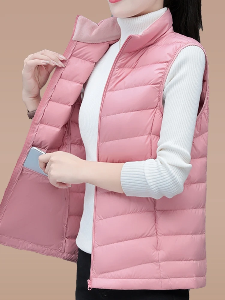 Pink Du down Jaet Vest Women's ort Autumn Winter Outerwear Faionable Commute Sle Polyester Fabric Zipper Closure
Pink Du down Jaet Vest Women's ort Autumn Winter Outerwear Faionable Commute Sle Polyester Fabric Zipper Closure