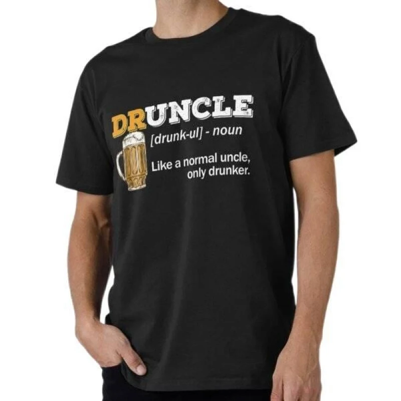 Druncle TShirt Funny Gift T shirt for beer lover 100% cotton O-Neck Short Sleeve Graphic clothes All size tee S-6XL
Druncle TShirt Funny Gift T shirt for beer lover 100% cotton O-Neck Short Sleeve Graphic clothes All size tee S-6XL