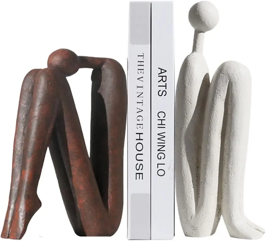 Thinker Statue Bookends for Heavy Books, Aesthetic Abstract Book Holder for Shelves & Office Desk, Modern Bookshelf Decoration
Thinker Statue Bookends for Heavy Books, Aesthetic Abstract Book Holder for Shelves & Office Desk, Modern Bookshelf Decoration