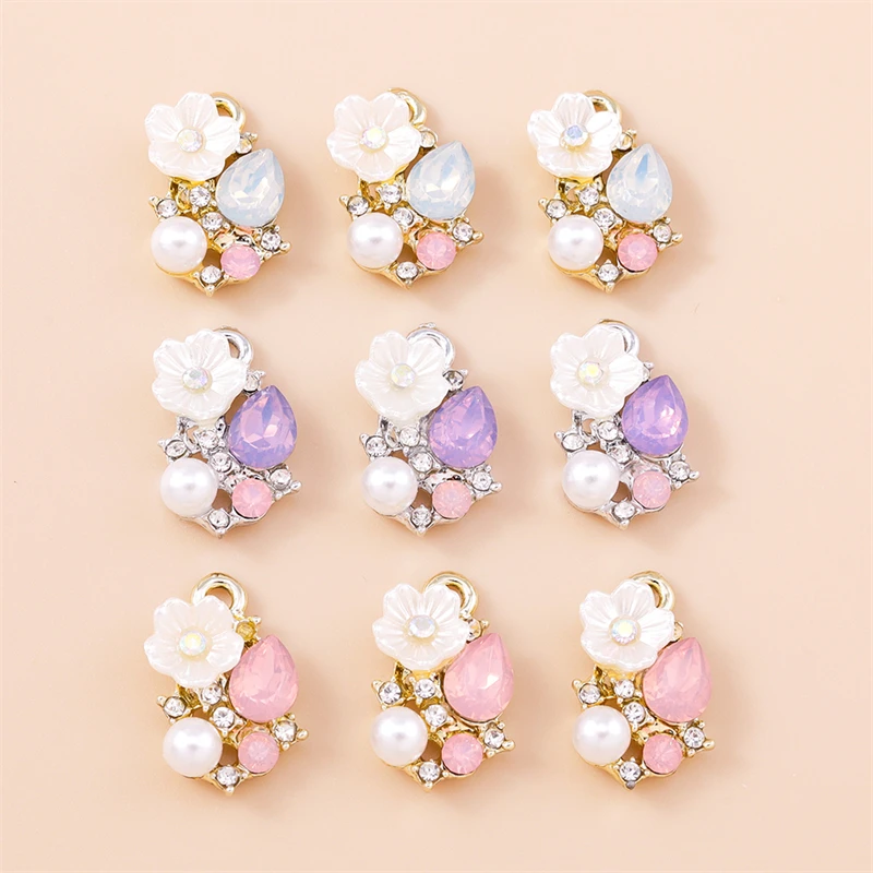 20pcs12x19mm Elegant Crystal Flower Charms Pendants for Making DIY Necklaces Earrings Bracelets Accessories Jewelry Findings
20pcs12x19mm Elegant Crystal Flower Charms Pendants for Making DIY Necklaces Earrings Bracelets Accessories Jewelry Findings