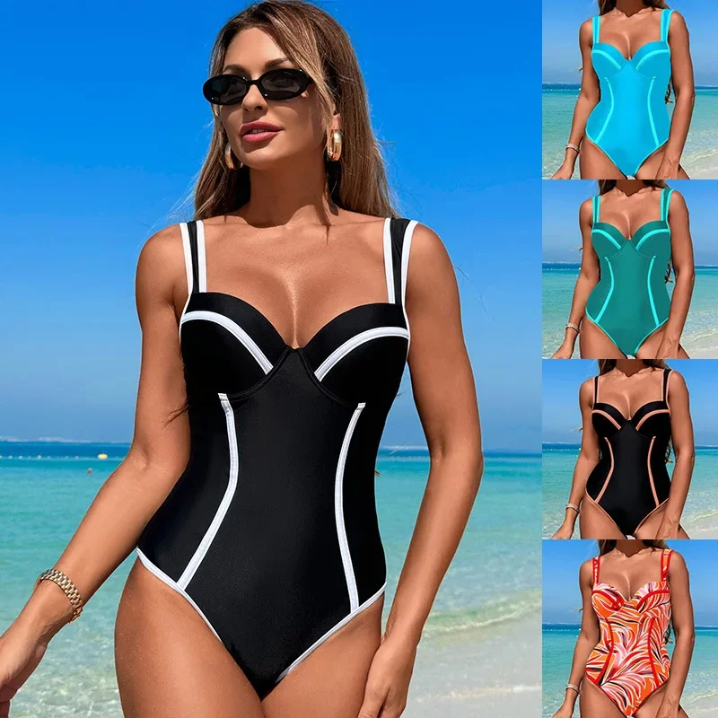Sexy Swimwear Women 2025 Bikini One-Piece Swimsuit Woman Bodysuit Patchwork Print Swimming Suit Beach Wear Bathing Suit Monokini
Sexy Swimwear Women 2025 Bikini One-Piece Swimsuit Woman Bodysuit Patchwork Print Swimming Suit Beach Wear Bathing Suit Monokini