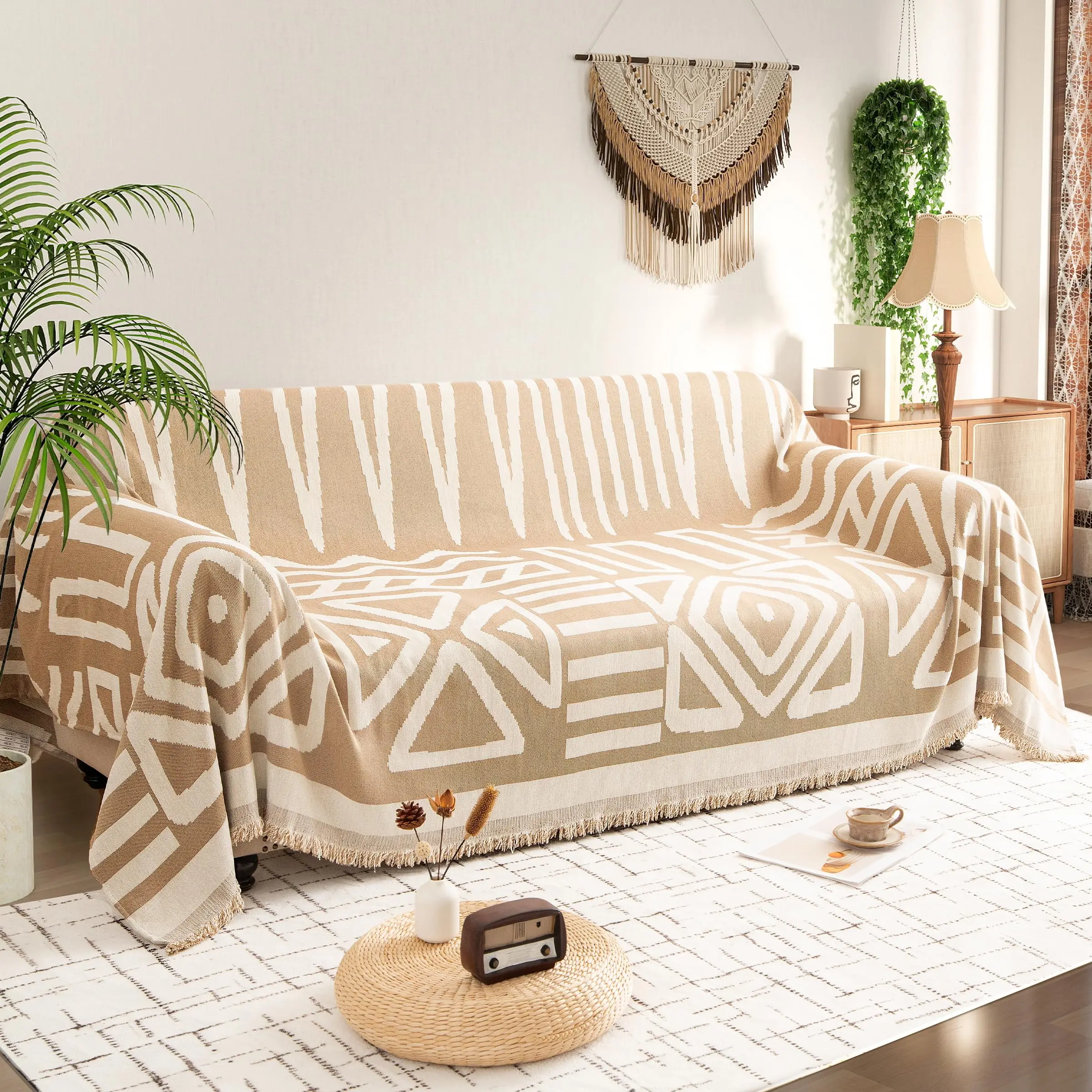 Boho Geometric Couch Covers, Washable Chenille Couch Blanket Cover for 3 Cushion Couches Pet Protector Furniture Cover Soft
Boho Geometric Couch Covers, Washable Chenille Couch Blanket Cover for 3 Cushion Couches Pet Protector Furniture Cover Soft