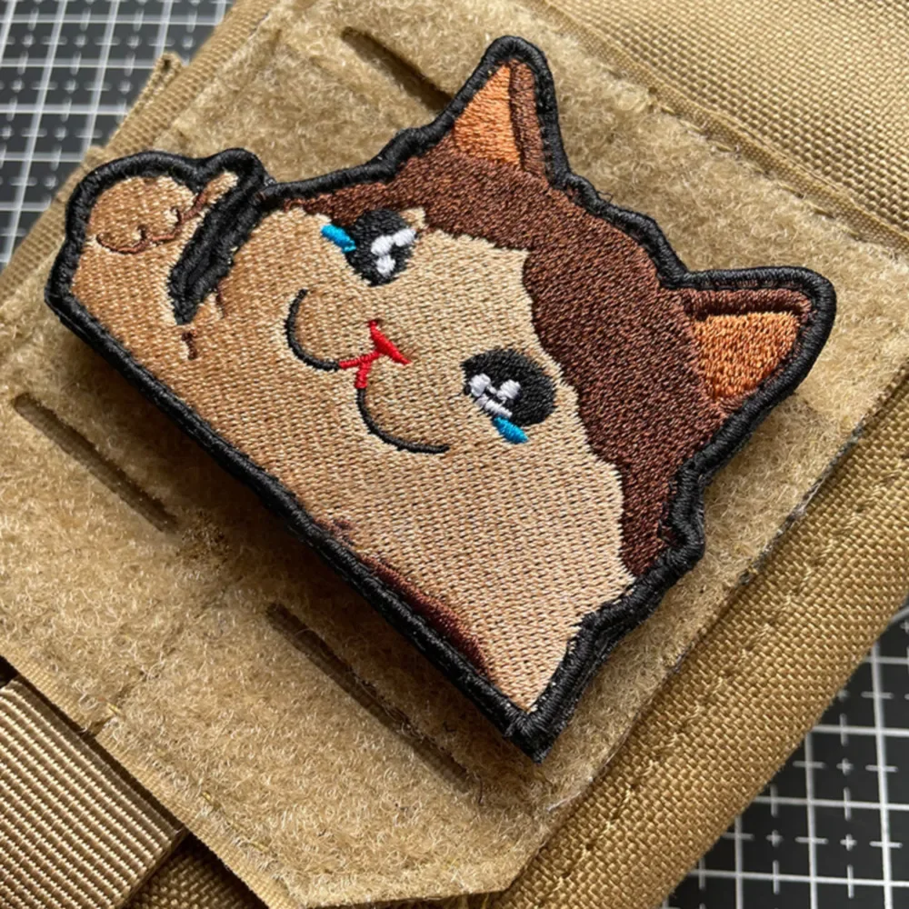 Cat Patch Tearful Thumbs Up Tactical Badge on Backpack Embroidery Animal Patch for Clothing Military Applique Hook Loop Armband
Cat Patch Tearful Thumbs Up Tactical Badge on Backpack Embroidery Animal Patch for Clothing Military Applique Hook Loop Armband